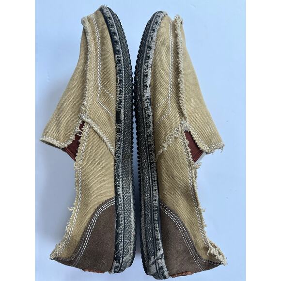 CASMAG Men's Cloth Shoes Canvas Slip on Loafers 10/43 Leisure Vintage Flat Boat - Picture 7 of 10